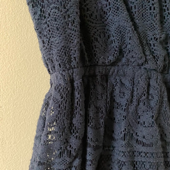 Navy blue Lace romper - Picture 3 of 6